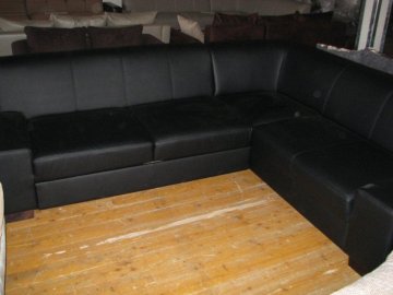 Rohová sedačka rozkládací 256x165, černá | Kvalitní a levný nábytek z outletu, bazar nábytku | Euronábytek Praha