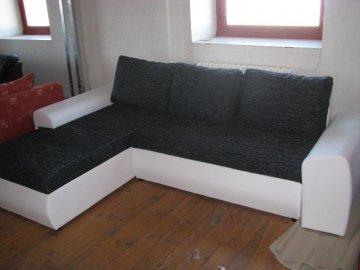 Rohová sedačka nadčasový model rozkládací + úložný prostor + polohovací | Kvalitní a levný nábytek z outletu, bazar nábytku | Euronábytek Praha