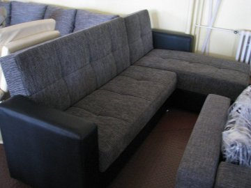 Rohová sedačka + taburet | Kvalitní a levný nábytek z outletu, bazar nábytku | Euronábytek Praha