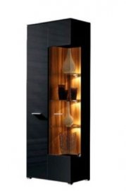 Vitrína - provedení vysoký lesk - barva černá | Kvalitní a levný nábytek z outletu, bazar nábytku | Euronábytek Praha