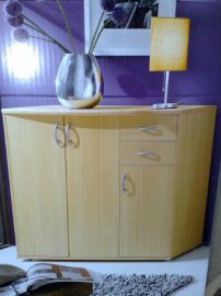 Komoda se zásuvkami - 4 segmenty - imitace dřeva | Kvalitní a levný nábytek z outletu, bazar nábytku | Euronábytek Praha